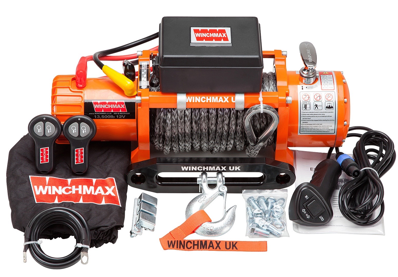  WINCHMAX 13500LB 12V ELECTRIC DYNEEMA ROPE WITH WIRELESS REMOTES